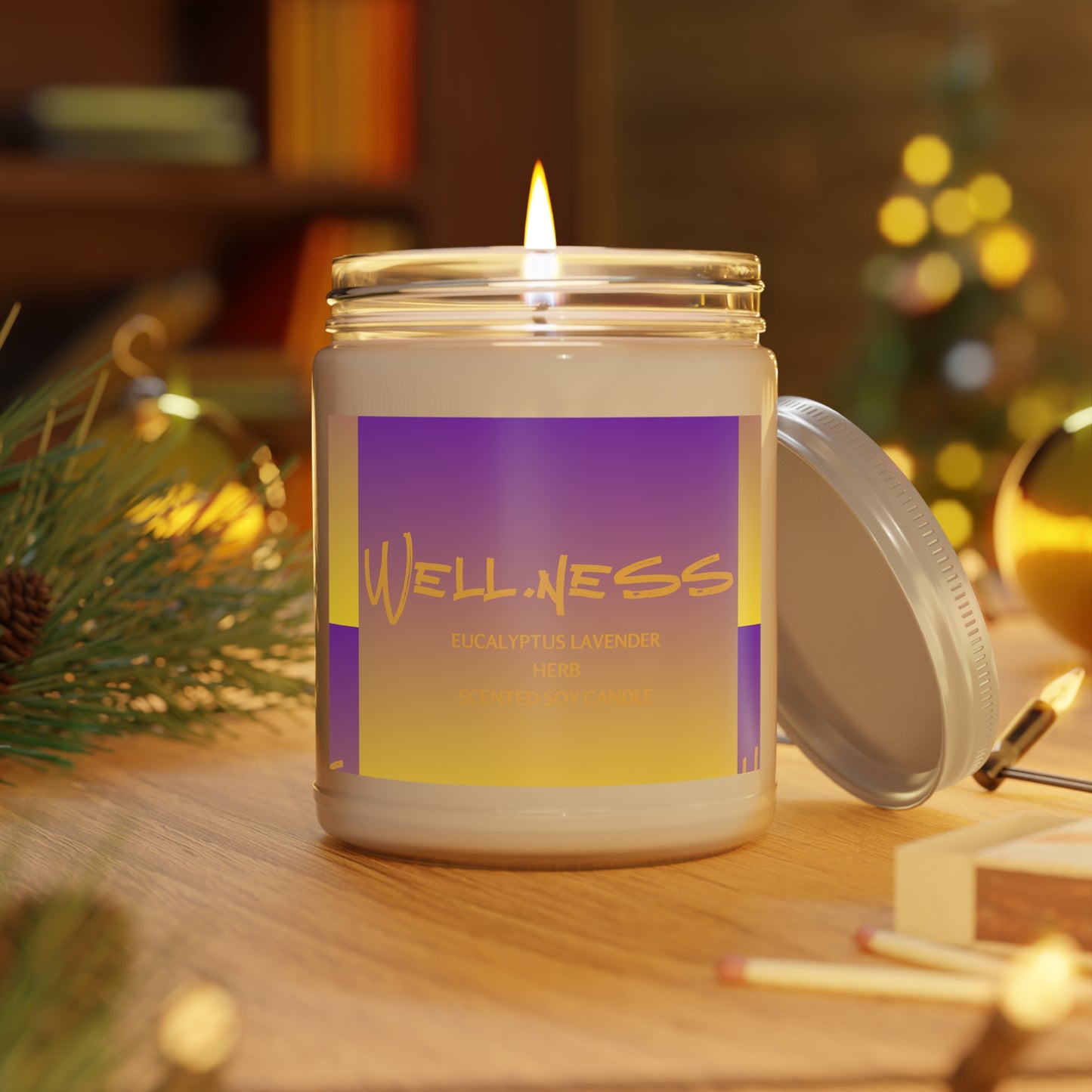 The Well.Ness Collection| Goldewater Health| Eucalyptus Lavender + Herb Scented Candle