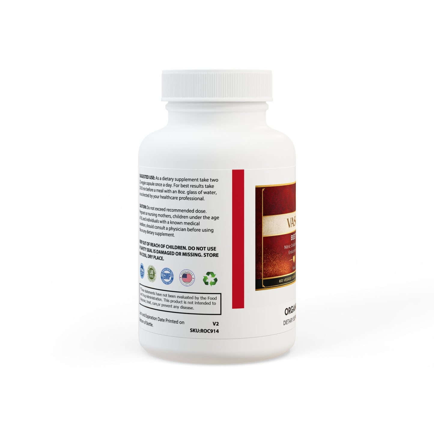 VasoGOLD| Beet Root POWER + 60 Capsules| High Powered Premium Circulation and Endurance Supplement|Organic
