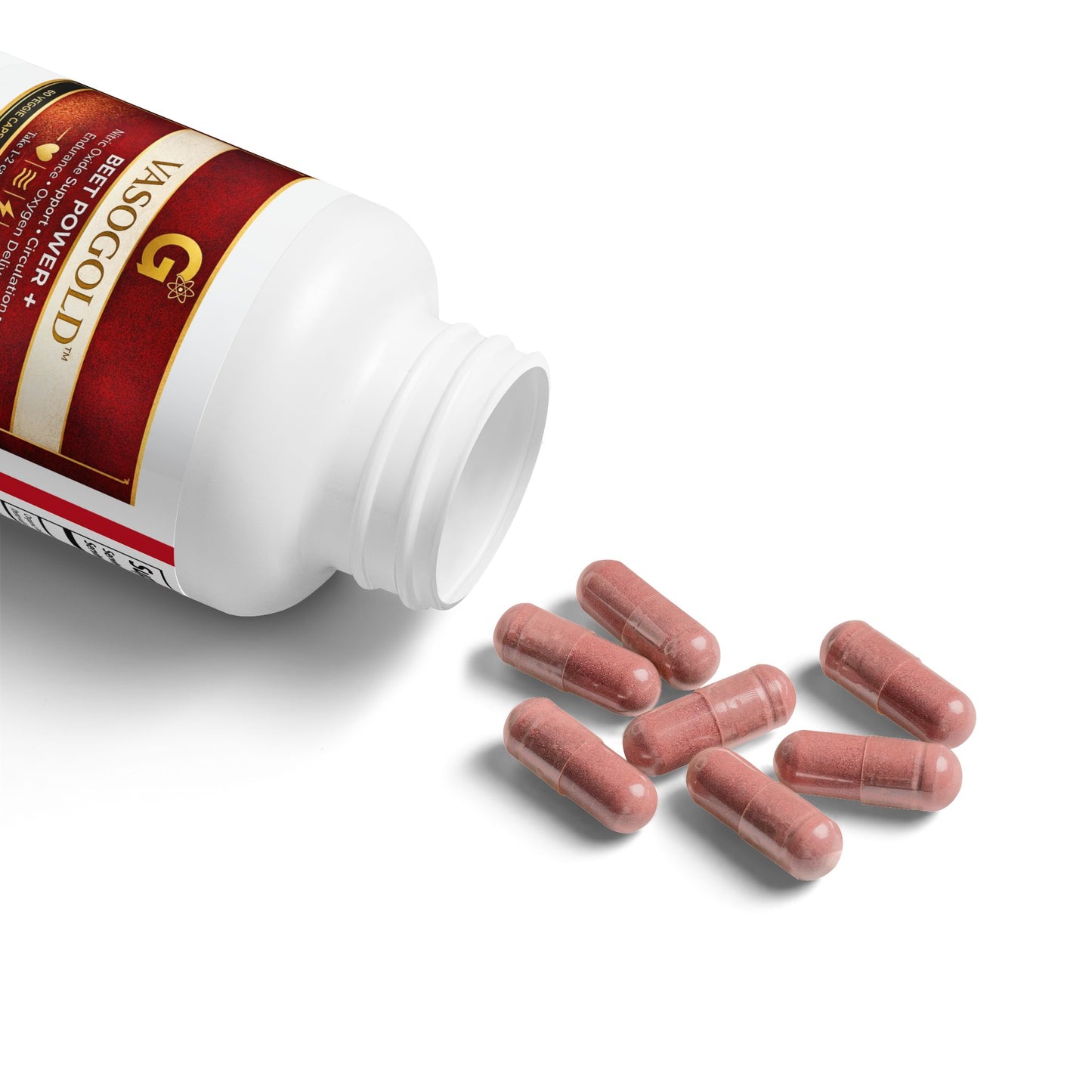 VasoGOLD| Beet Root POWER + 60 Capsules| High Powered Premium Circulation and Endurance Supplement|Organic