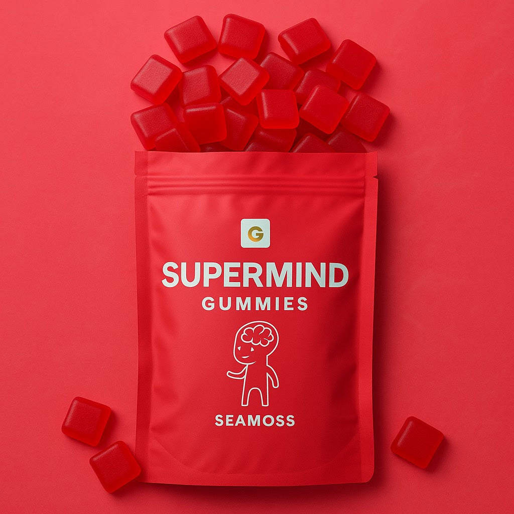Super Mind Strawberry Vegan Seamoss Gummies 40ct PRE-ORDER